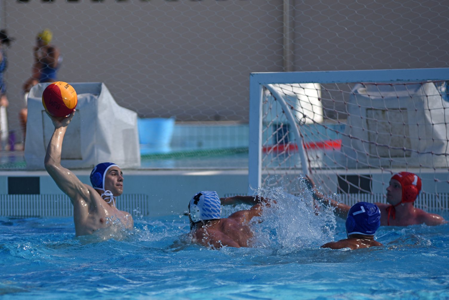 People playing water polo