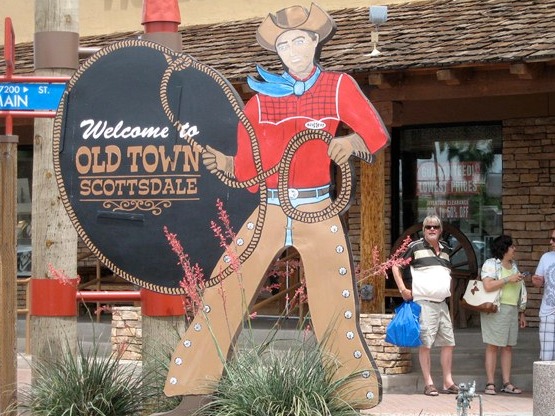 Scottsdale cowboy welcome sign