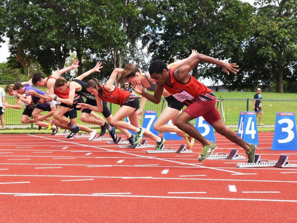 Athletes running