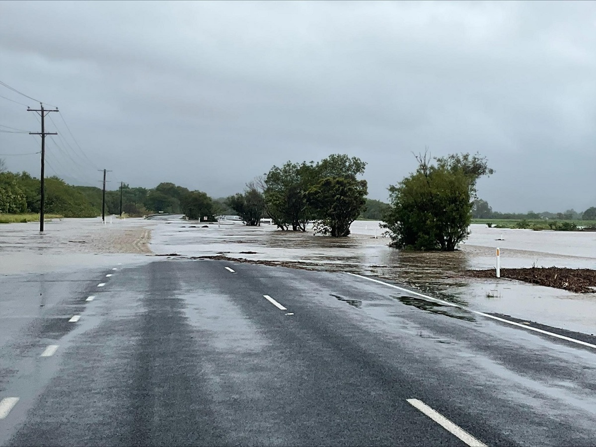 Don't drive through flooded roads image