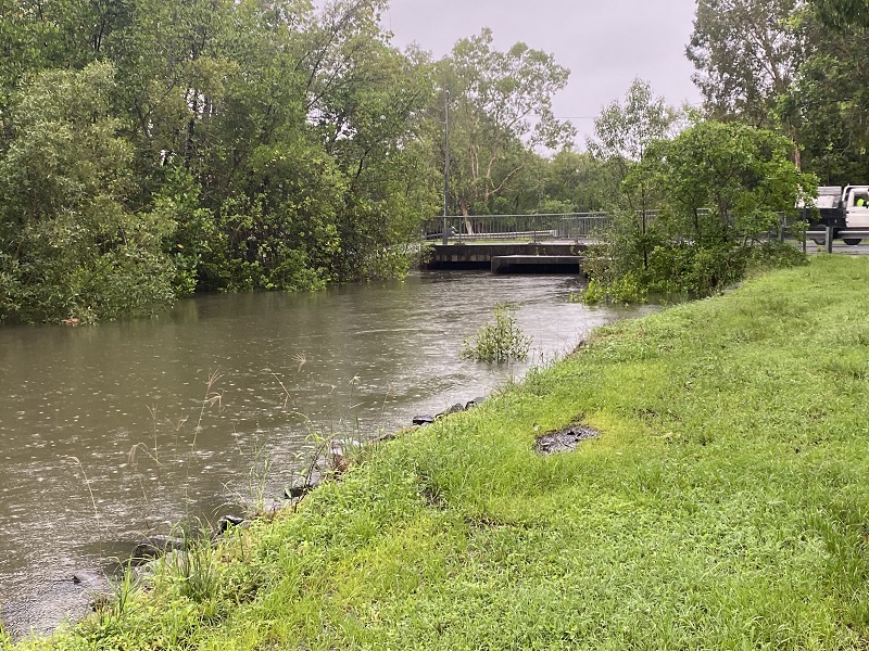 Lily Creek at Greenslope road bridge