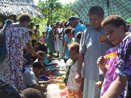 After church service lunch in Lae