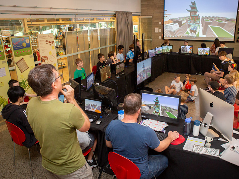 Minecraft workshop at Tanks Arts Centre
