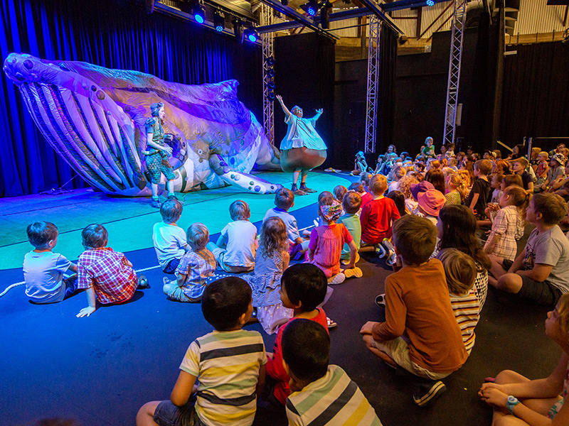 Giant whale puppet