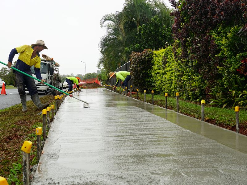 Council working on a new footpath Cairns