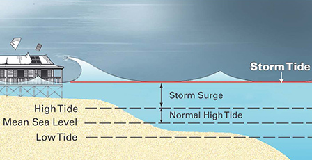 Storm surge evacuation maps