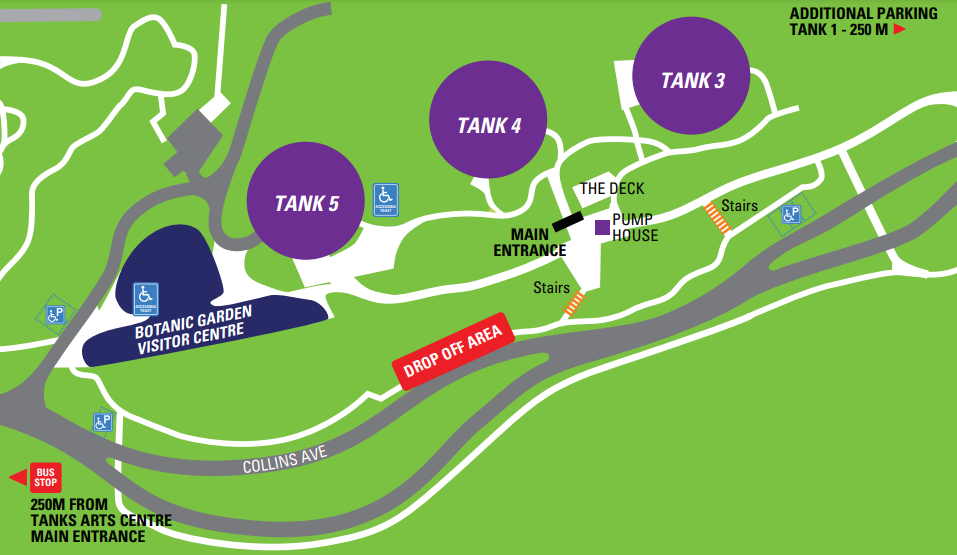 Tanks access parking map