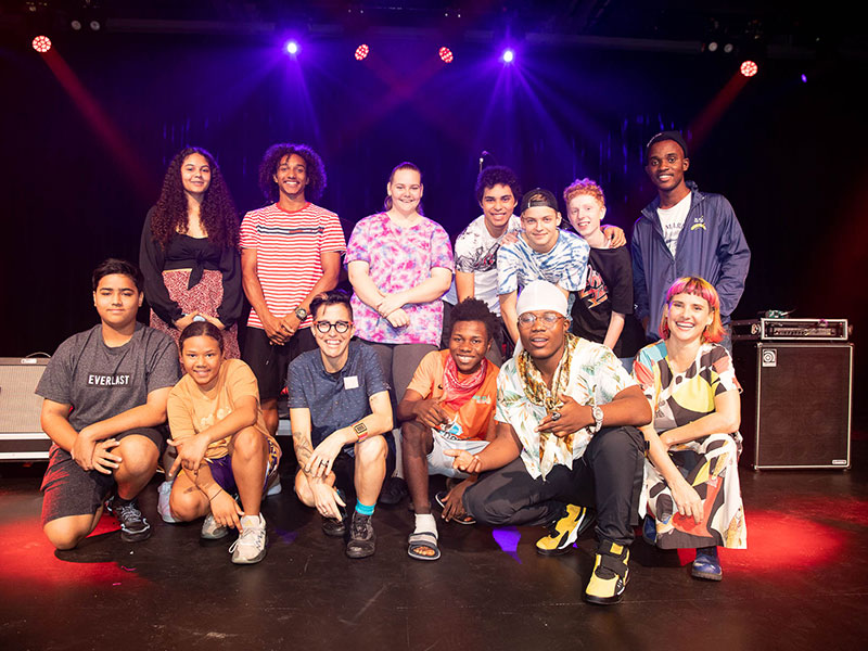 Group shot of music workshop participants